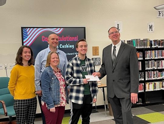 A Major Award to Local Student – Wade Cushing