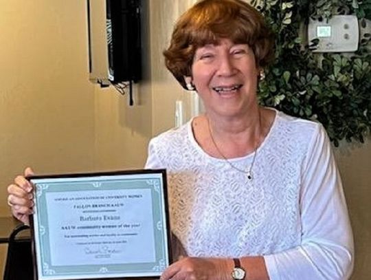 AAUW Honors Barbara Evans as Woman of the Year 