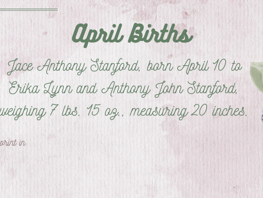 April Birth Announcments, Correction