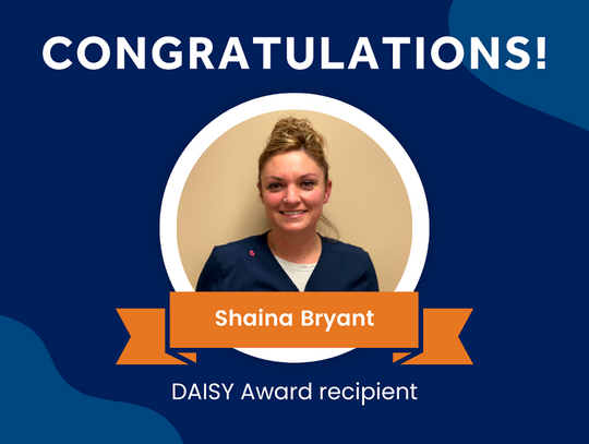 Banner DAISY Award to  Shaina Bryant 