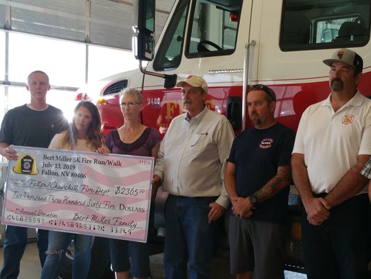 Bert Miller Family “5K” Donation to the Fallon Fire Dept