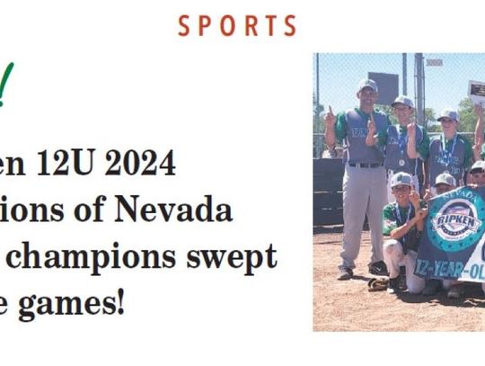 Cal Ripken 12U 2024 State Champions of Nevada