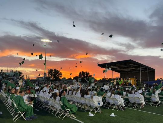 CCHS Graduates Toss Caps as Sun Sets on Class of 2026