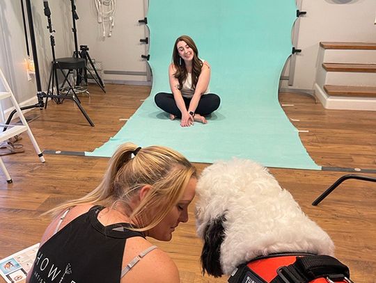Celebrity Photo Shoot for Hank the CASA Therapy Dog