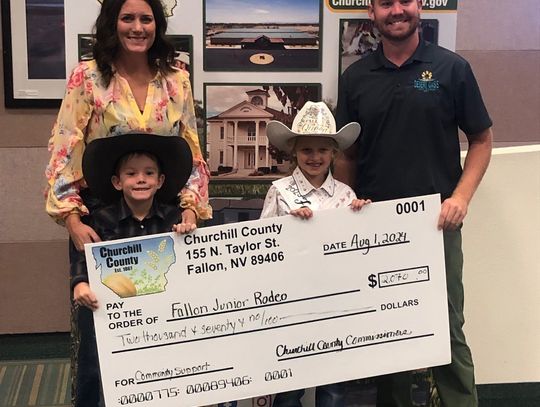 County Donates to Fallon Junior Rodeo