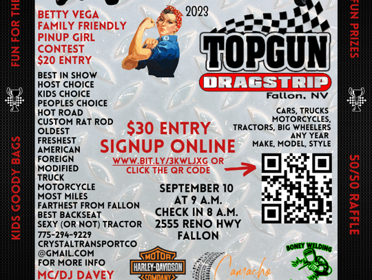  Don't Miss Our Top Gun Dragstrip Car Show Fundraising Event Sept. 10