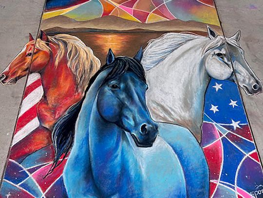 Fallon’s First Chalk Festival Draws Artists, Crowds to Downtown