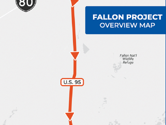 Lane Reductions Begin As NDOT Resurfaces U.S. 95 North of Fallon