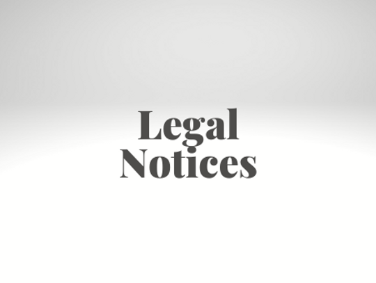 Legal Notices -- Storage Shed Sales