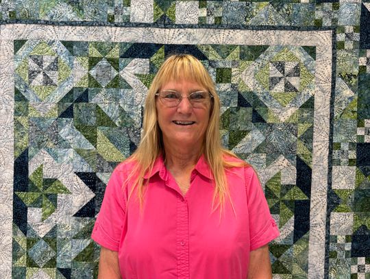 Linda Bower Winner of Hearts of Gold Community Quilt Raffle