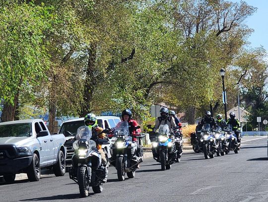 Motorcycle Tour Group Taking a Break