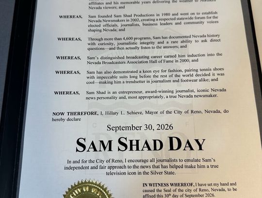 Reno Honors Veteran Journalist Sam Shad