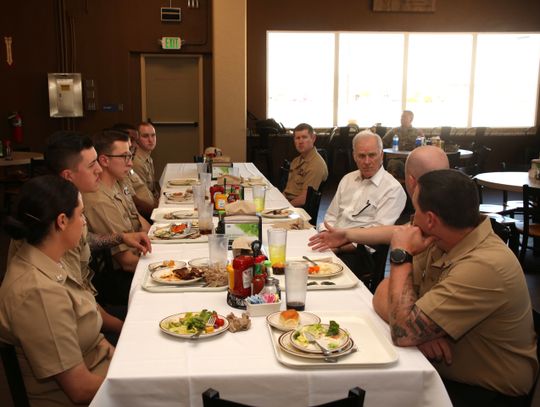 SECNAV Visits with Sailors at NAS Fallon