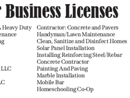 September Business Licenses
