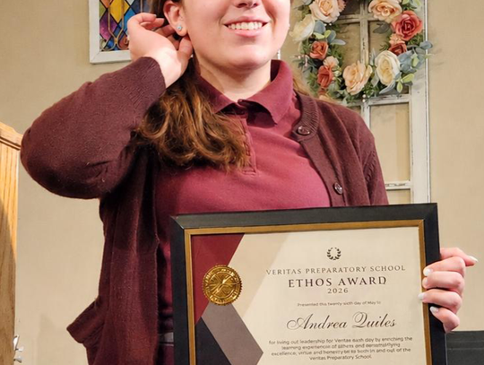 Veritas Presents Ethos Award to Andrea Quiles