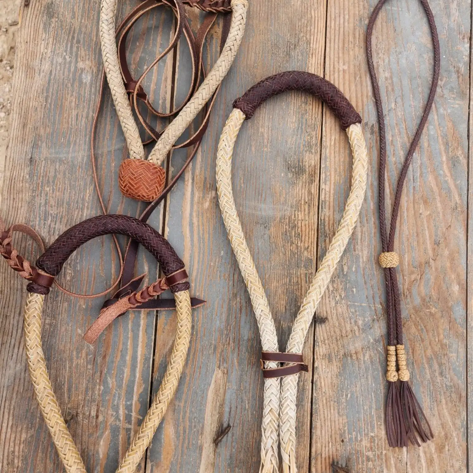 Bosal rawhide tressé Natural Buckaroo Braiding