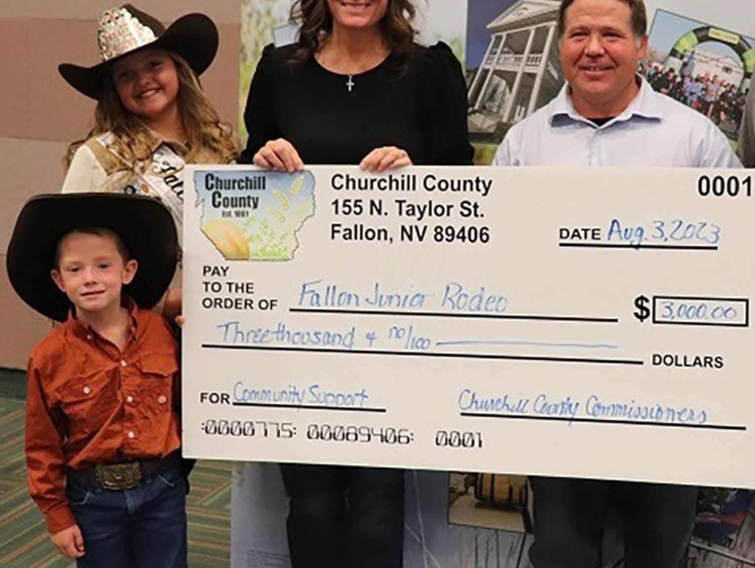 Fallon Junior Rodeo Receives Community Support Donation