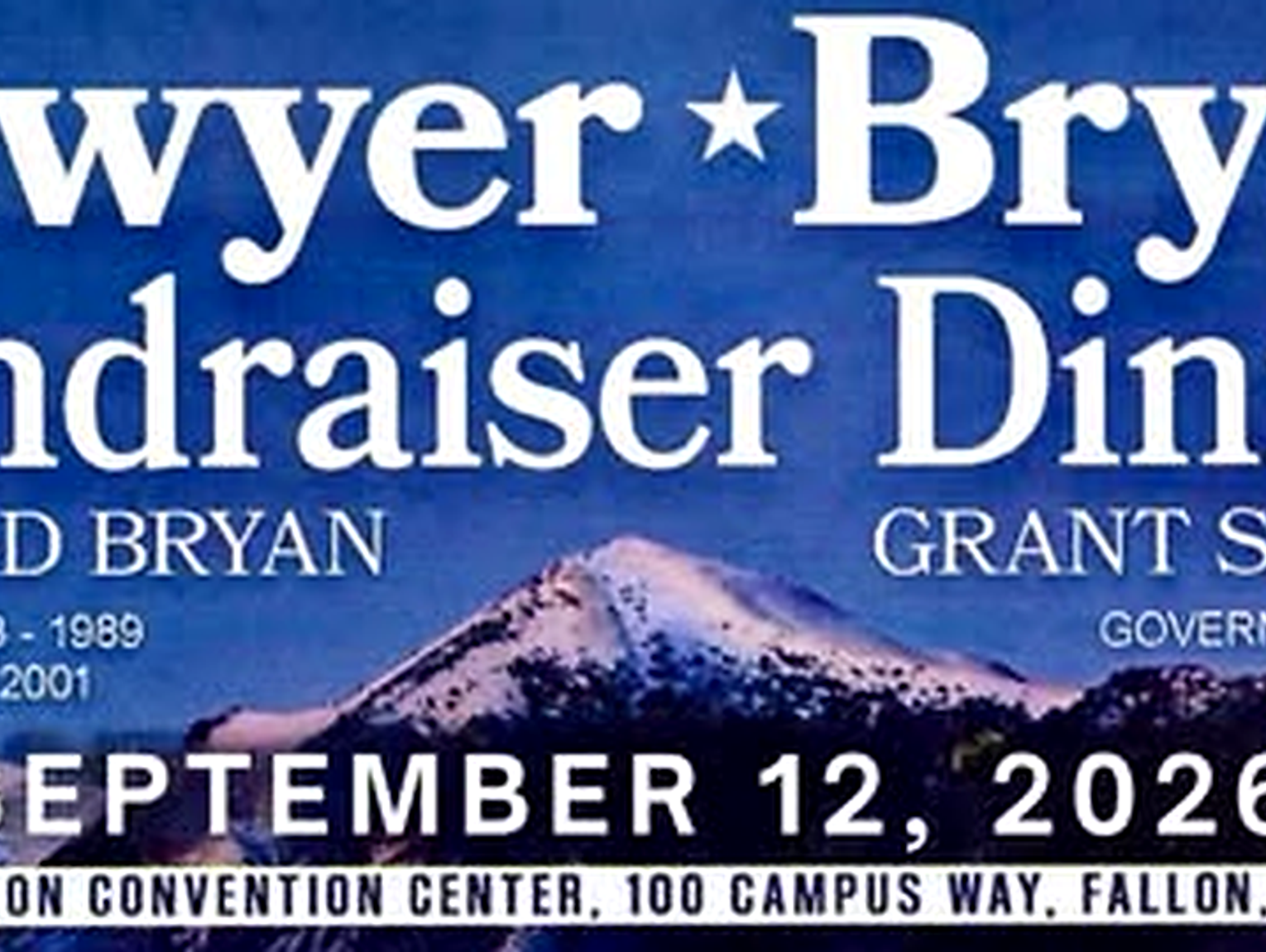 Sawyer-Bryan Fundraiser Dinner Set for Sept. 12