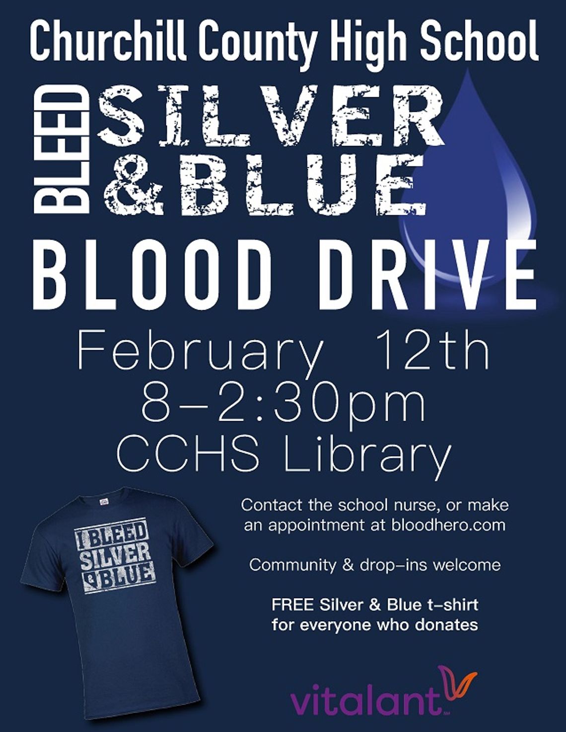 Blood Drive Tuesday the 12th at CCHS Library