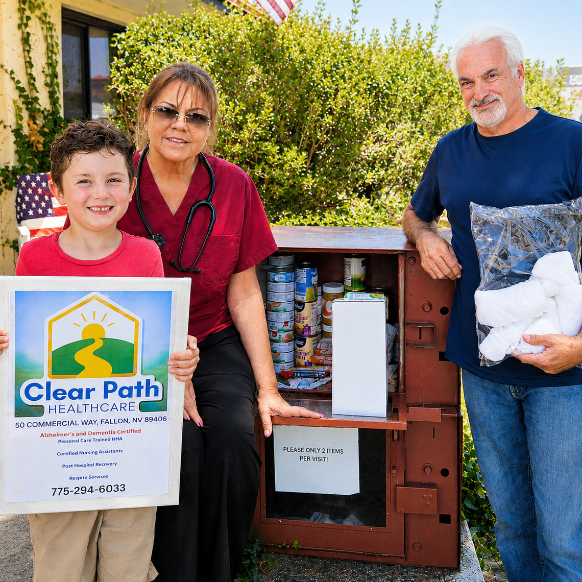 Clear Path Healthcare Helps Restock Fallon Cares Box