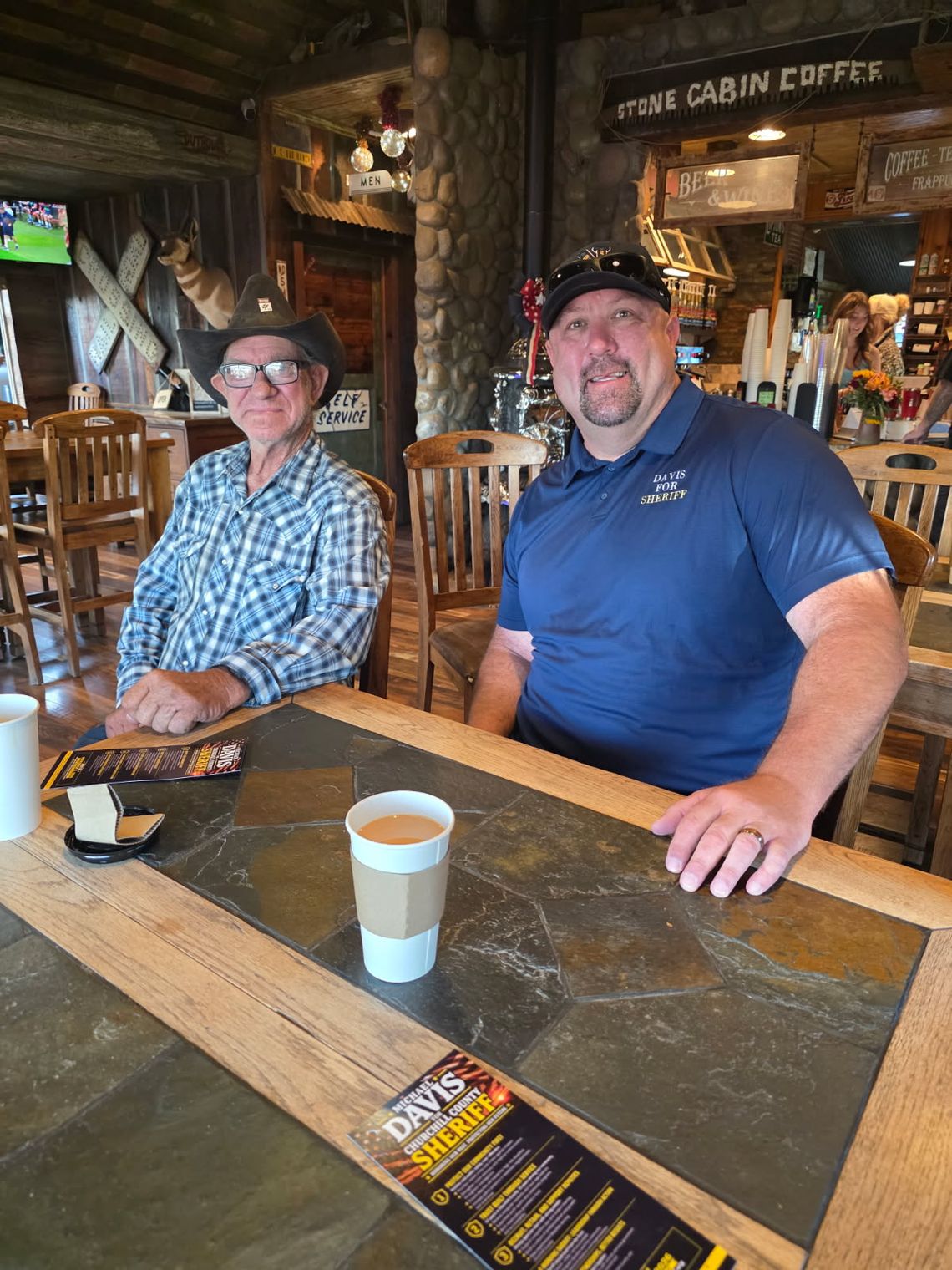 Coffee with Davis at The Stone Cabin
