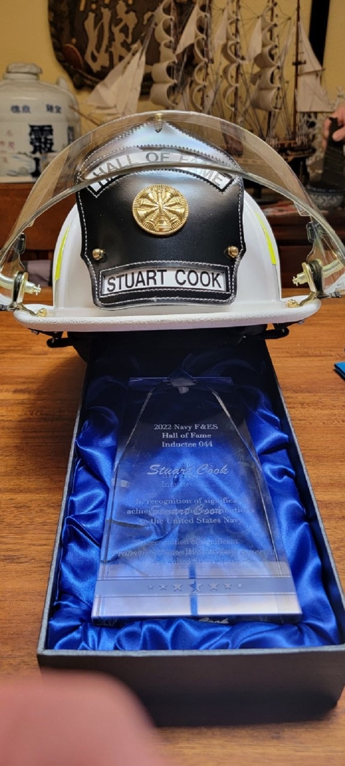 Cook Inducted into Navy Fire and Emergency Services Hall of Fame