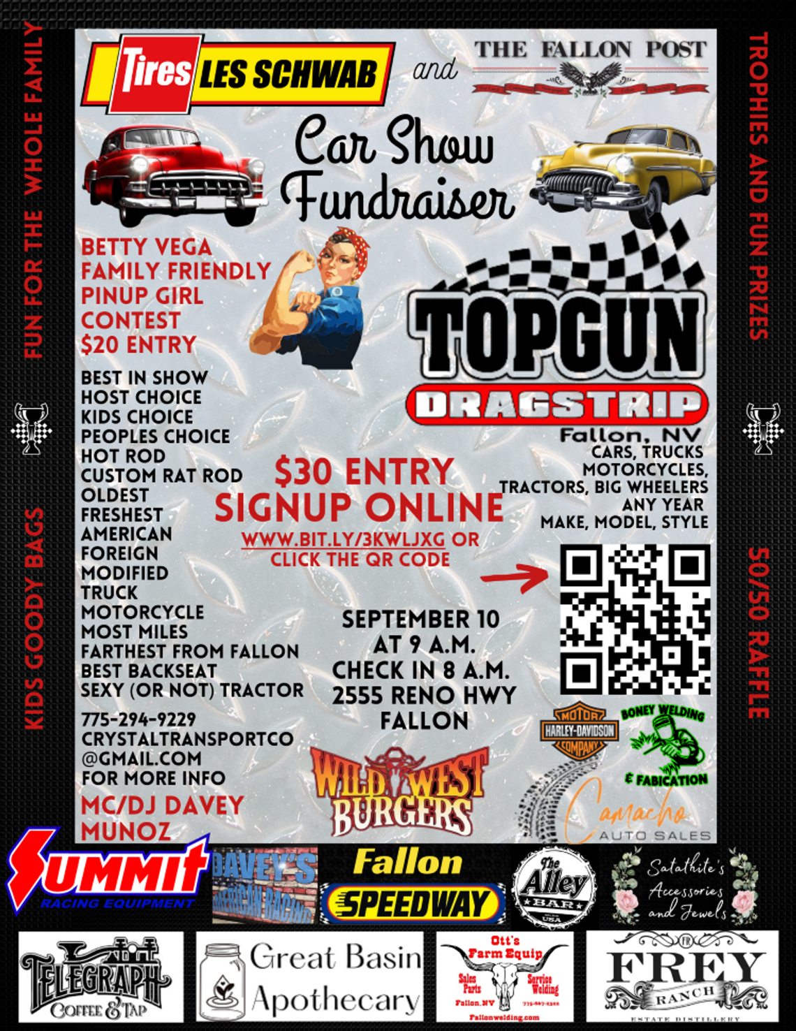 Don't forget to come down and participate or enjoy the cool cars and family friendly pinup contest this Sunday. 