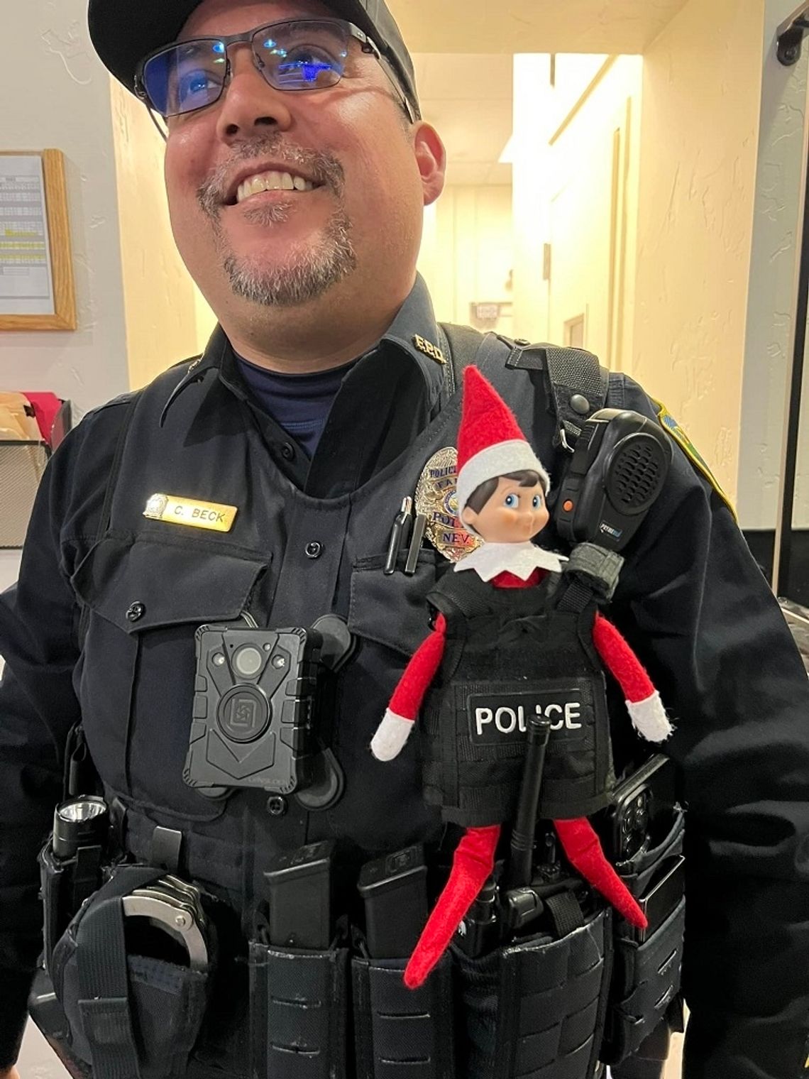 Elf on a Shelf Takes Over at the Fallon Police Department