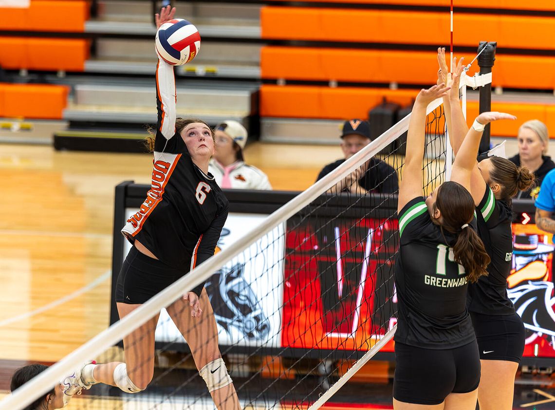 F Town Rivalry Returns Fallon Bests Fernley in Varsity Volleyball