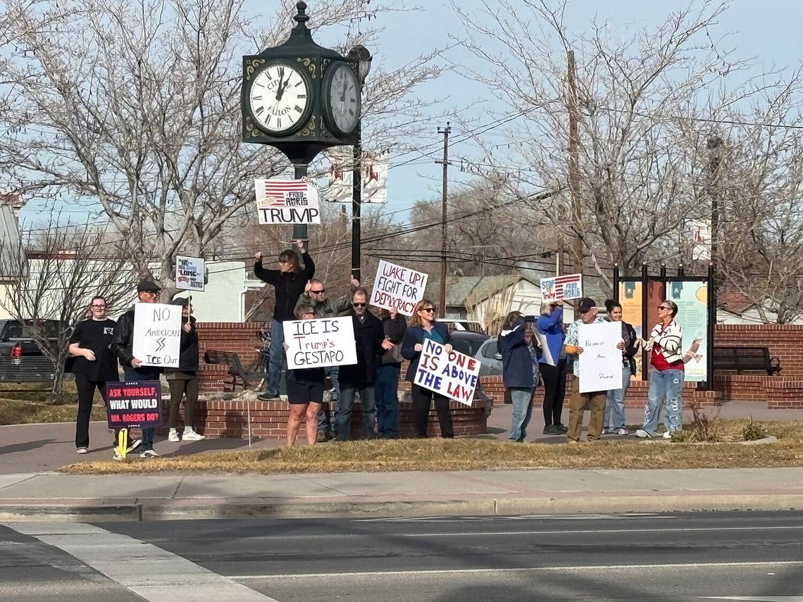Fallon Indivisible Protests Trump
