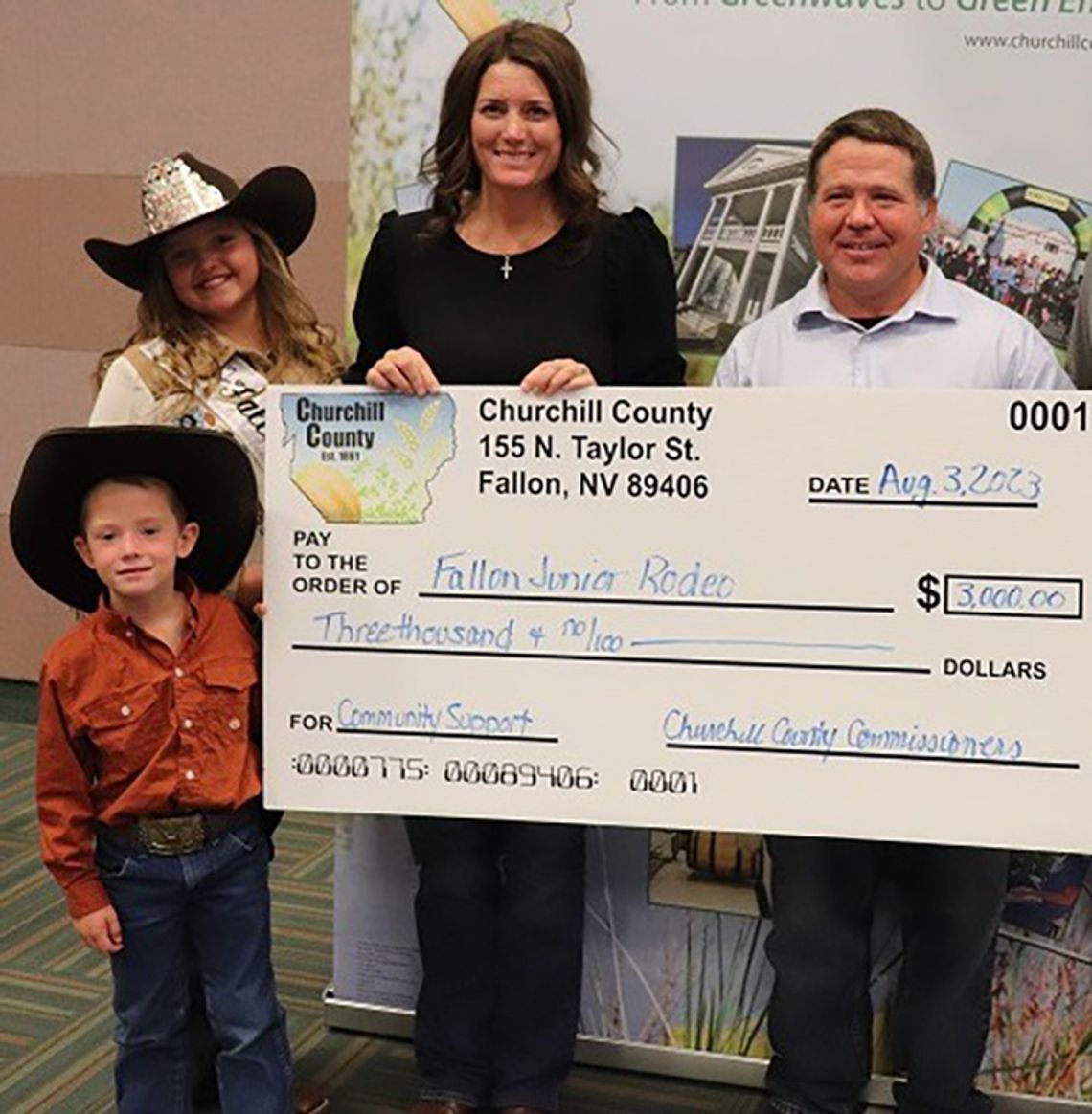Fallon Junior Rodeo Receives Community Support Donation