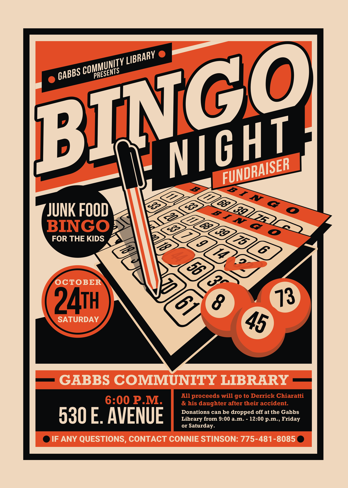 Gabbs Library Plans Bingo Fundraiser for Local Family Gabbs Library Plans Bingo Fundraiser for Local Family