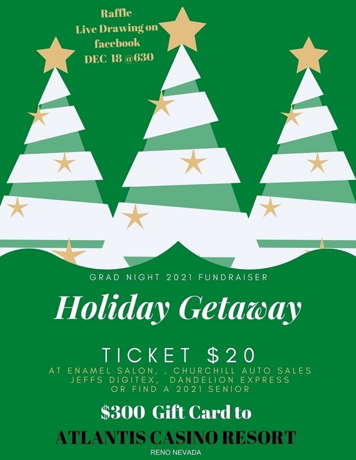 Grad Night 2021 Fundraiser -- Holiday Getaway