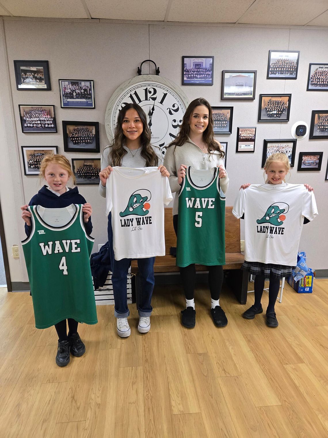 Greenwave Varsity Girls Basketball Players Visit Logos Christian Academy