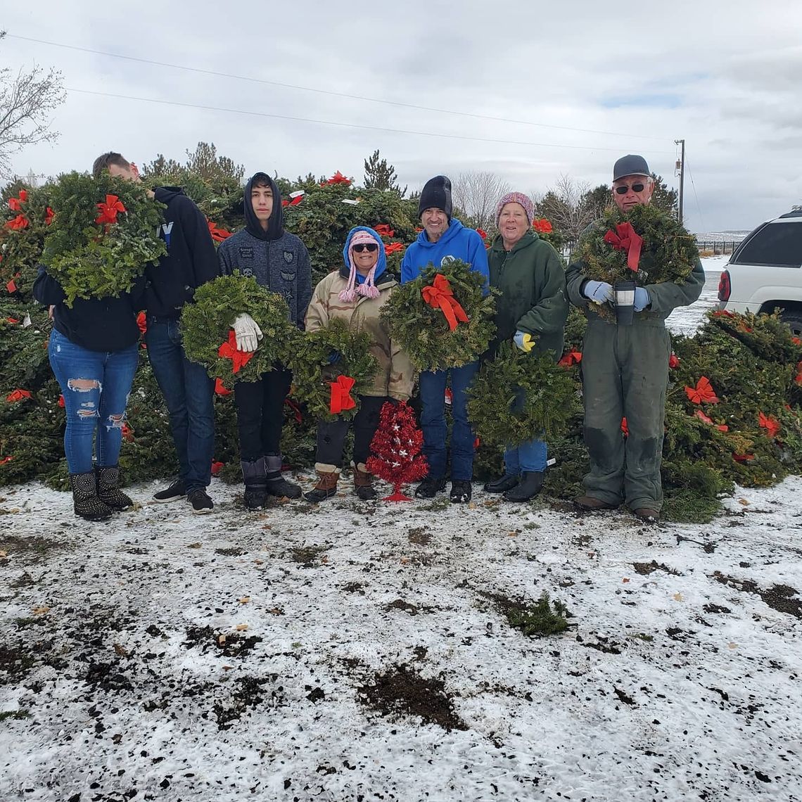 High Desert Grange Recycles NVMC Wreaths