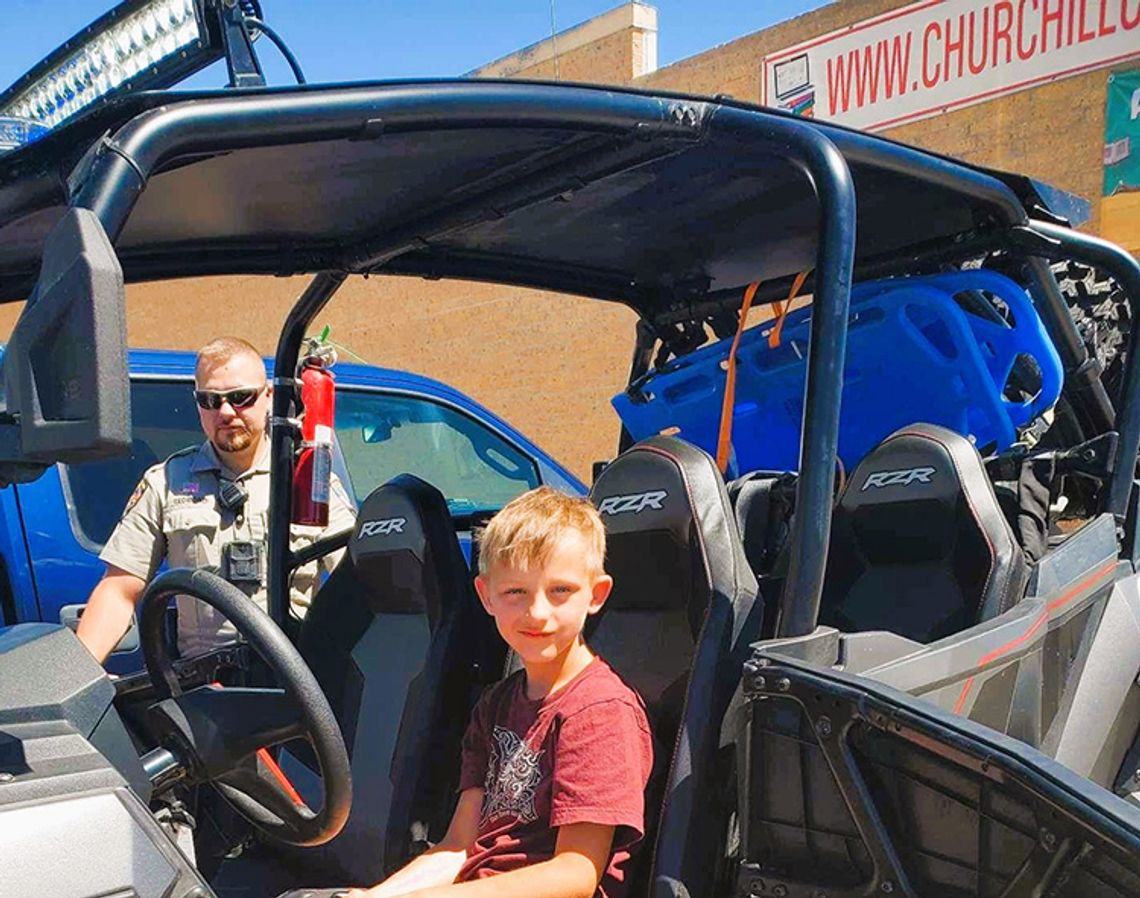 Hot Day, Cool Event at Library - Kids Meet Sheriff's Deputies 