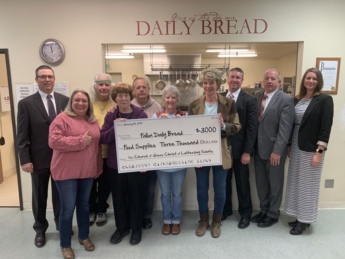 LDS Church Grants Fallon Daily Bread $3,000