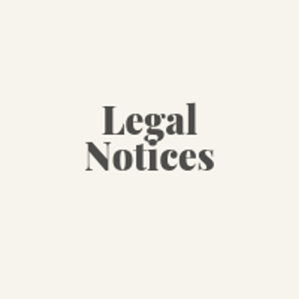 Legal Notice — Name Change