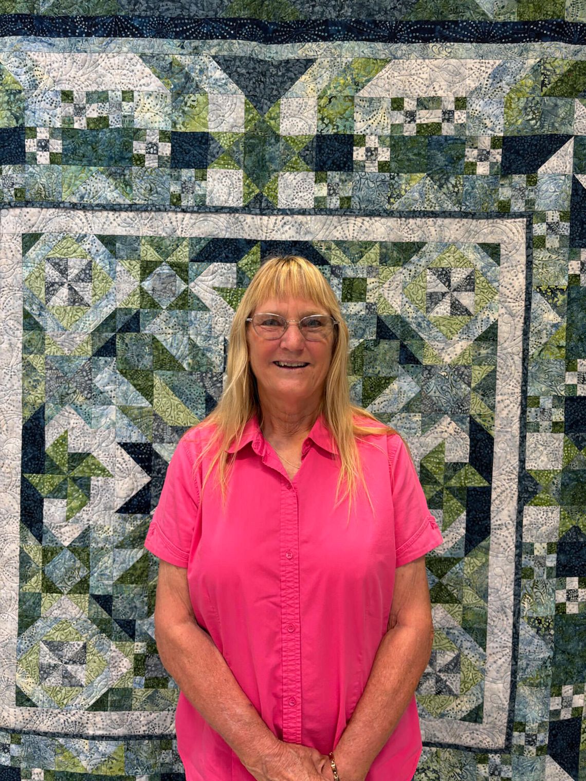 Linda Bower Winner of Hearts of Gold Community Quilt Raffle
