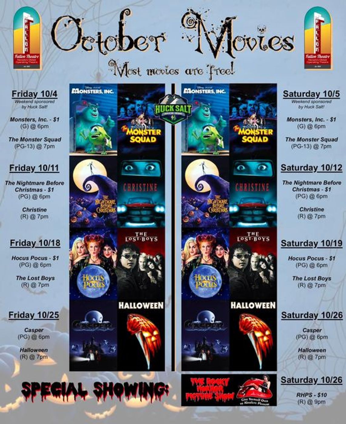 Movies & More October 4 & 5