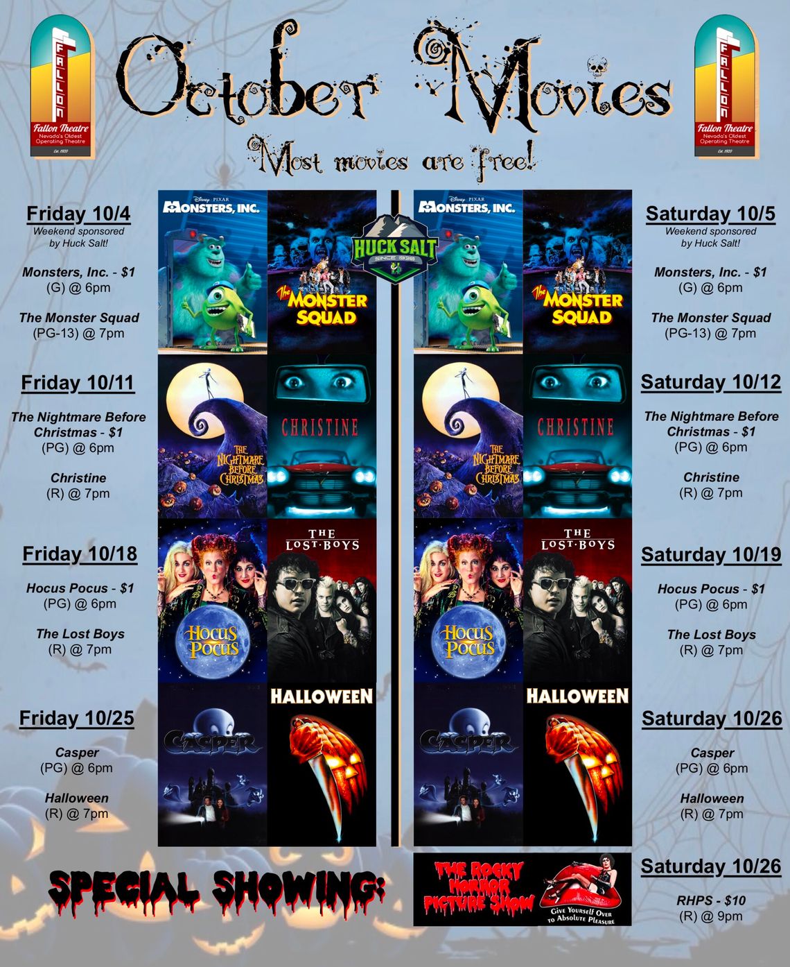 Movies & More Sept. 27 and 28