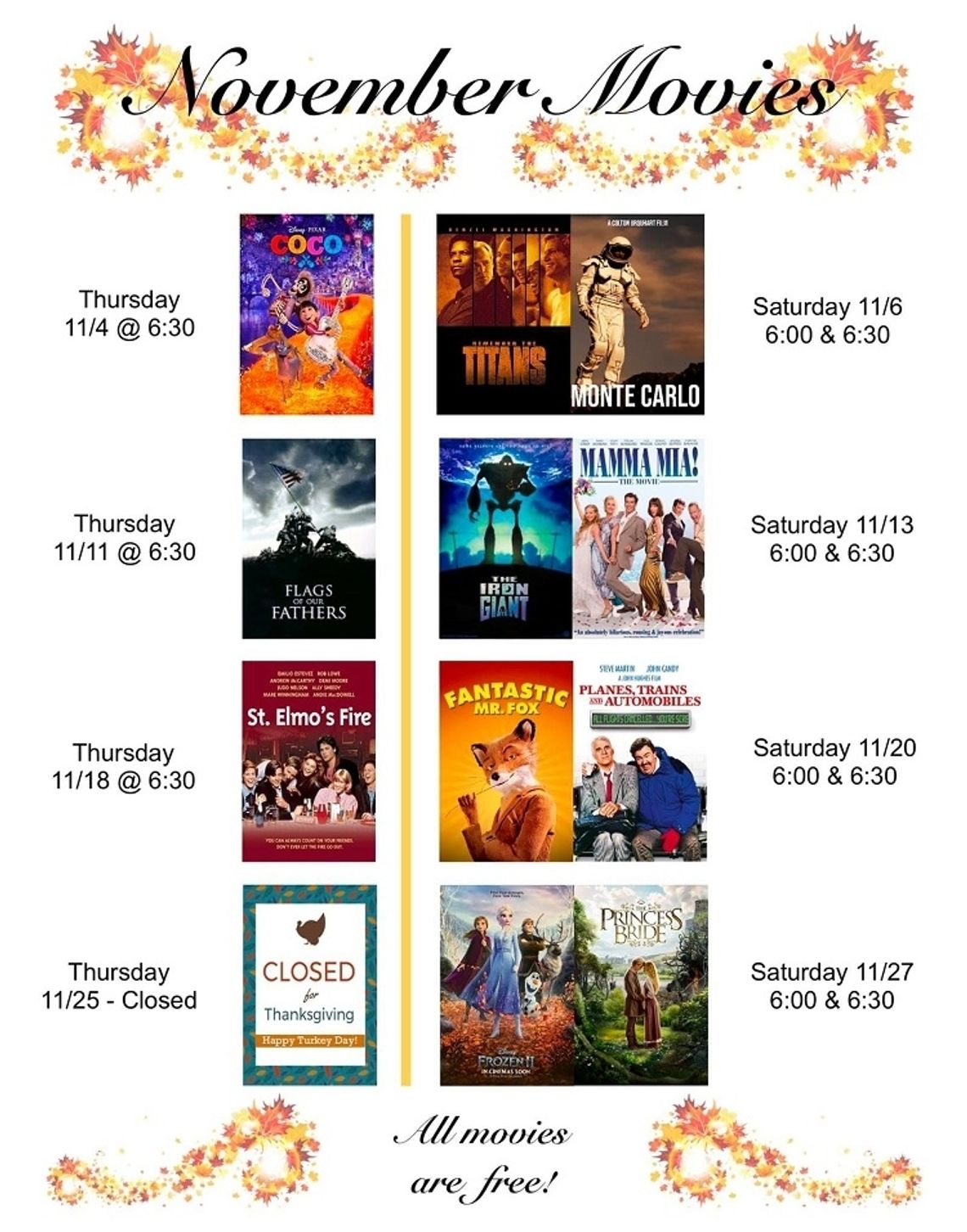 Movies and More - Upcoming at The Fallon Theatre