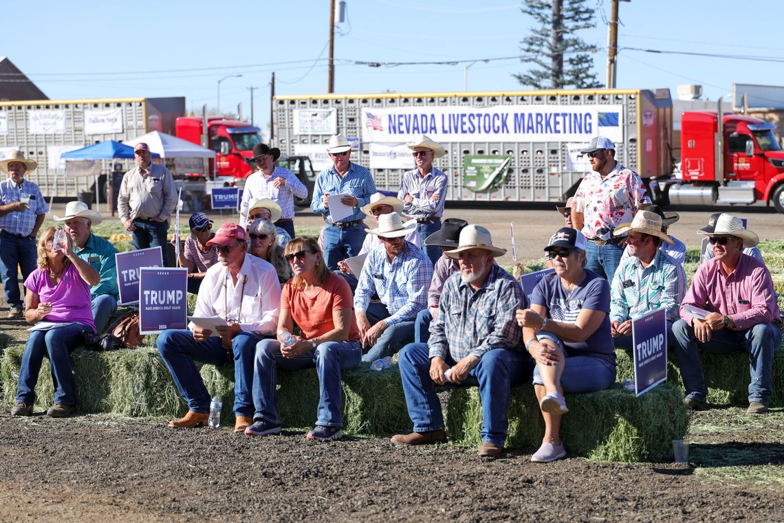 Nevada Livestock Marketing in Fallon Hosts Ranchers for Trump