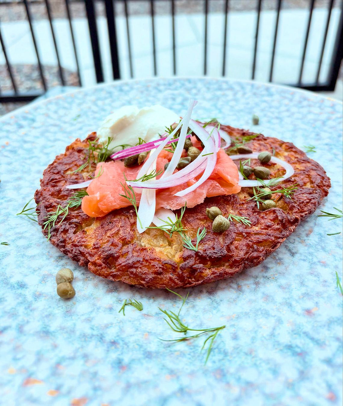 Potato Rösti with Smoked Salmon