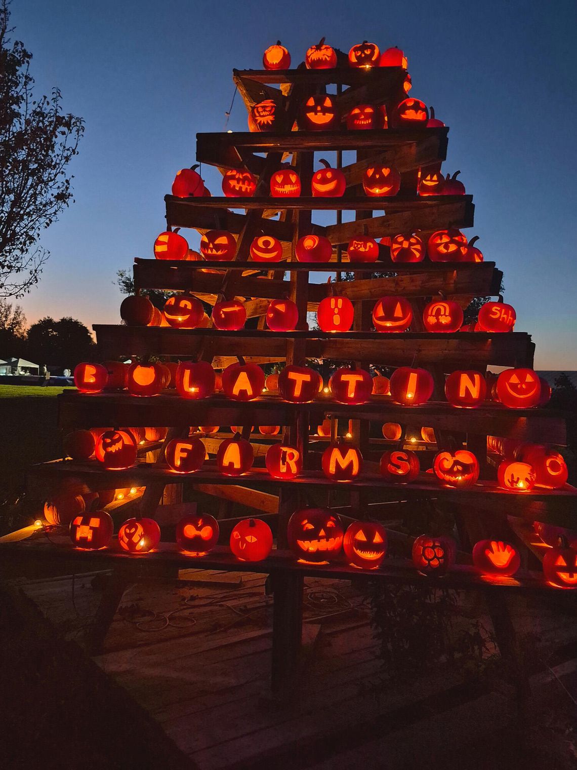 Pumpkin Tower Lights Up Lattin Farms Pumpkin Tower Lights Up Lattin Farms