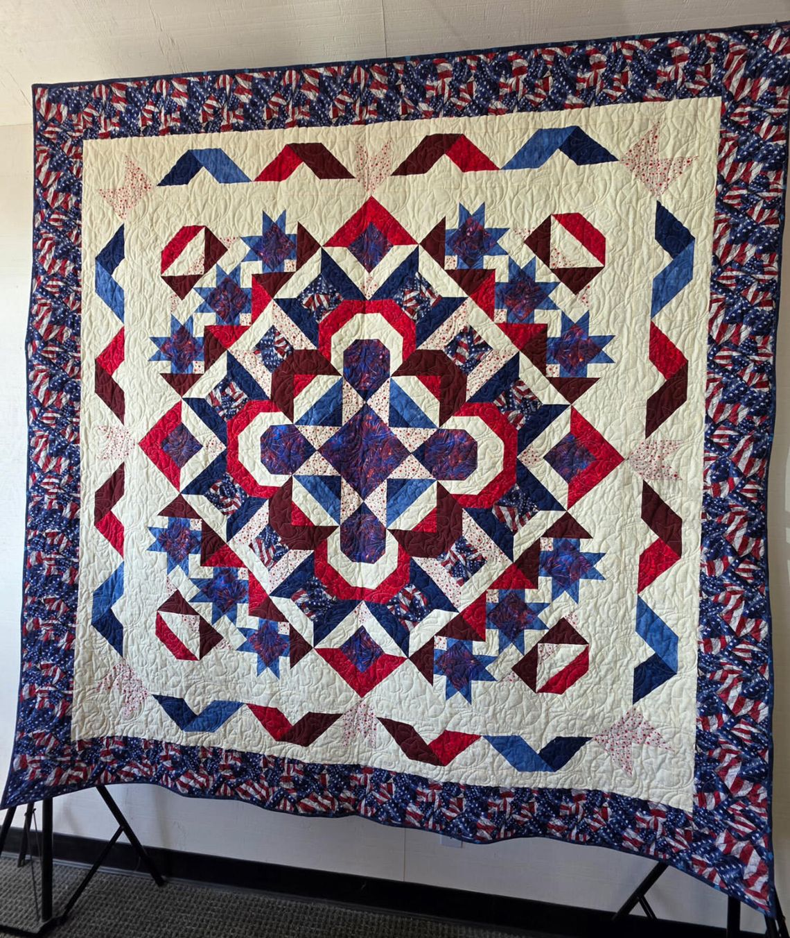 Quilters Stitch Patriotic Tribute for Annual Cantaloupe Festival Raffle