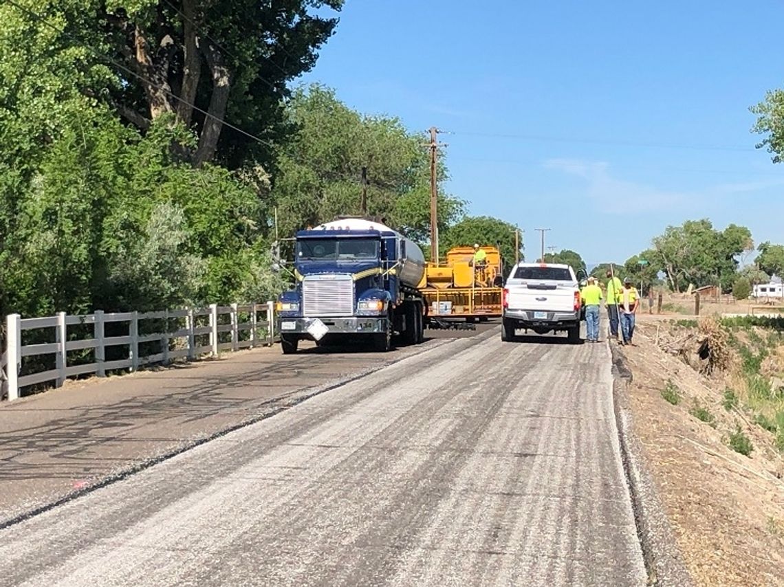 Road Department Chip Sealing Several County Roads in August