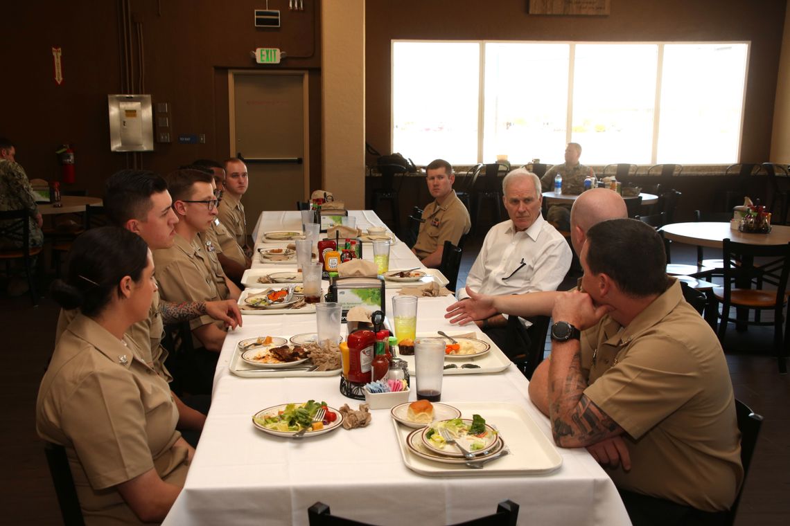 SECNAV Visits with Sailors at NAS Fallon