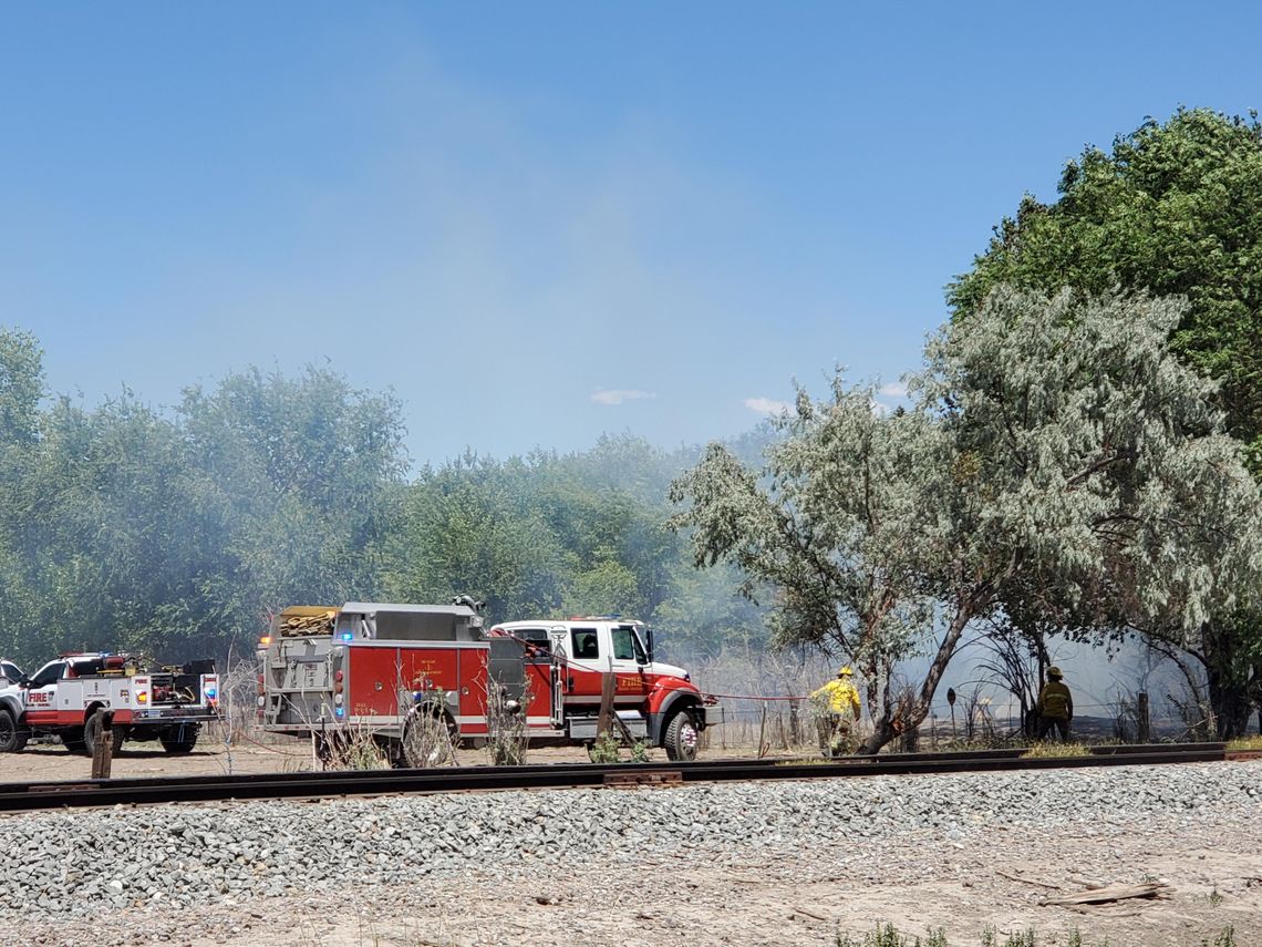 Small brush fire quickly extinguished