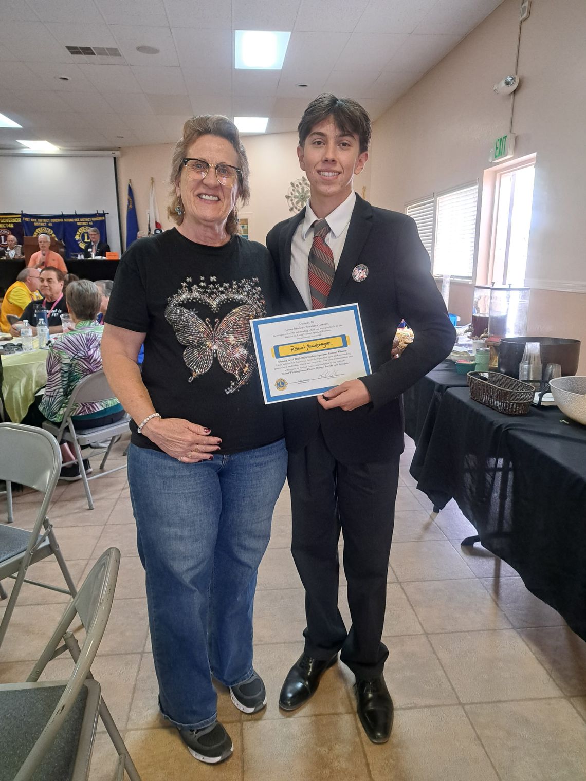 Stonebarger Wins State Lions Club Speaking Title